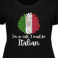 thumbnail image 4 of Inktastic I'm So Cute, I Must Be Italian Sunflower Italy Flag Women's Plus Size T-Shirt, 4 of 5