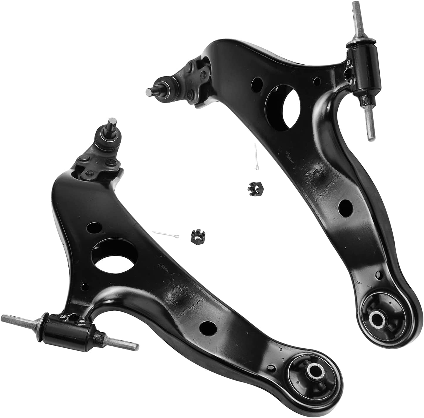 Detroit Axle - Front 8pc Control Arms Kit for 2004-2010 Toyota Sienna, 2 Lower Control Arms with Ball Joints 4 Tie Rods 2 Sway Bar Links 2005 2006 2007 2008 2009 Replacement