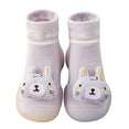 thumbnail image 2 of Kureaily Toddler Kids Baby Boys Girls Shoes First Walkers Cute Cartoon Antislip Socks Shoes Prewalker Sneaker/ Size 24,18-24 Months(Purple), 2 of 5