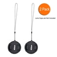 thumbnail image 6 of Foto&Tech Premium 2 Pack 62mm Leather Sticker Logo Cut Out Camera Lens Cap Holder Keeper Leash with 3M Adhesive Compatible with Nikon Cameras, 6 of 8