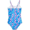 thumbnail image 3 of Toddler Girls One-Piece Swimsuit Bikini Set Swimwear Mermaid Swimwear Blue,4-5T Teen One Piece Bathing Suit, 3 of 9