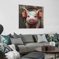 thumbnail image 3 of Nawypu  Funny Animal Wall Art Giraffe Pig Cat Decor Pictures, Framed Canvas Artwork Nursery Wall Decor, Home Office Kid Bedroom Decoration,, 3 of 4