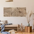 thumbnail image 2 of 3pcs Wooden Wall Art, Mountain Decor Single Line Minimalist Decor Mountain Wall Art, Abstract Mountain Line Wood Wall Decor Hanging for Living Room Bedroom Bathroom Home Decor, 2 of 7