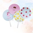 thumbnail image 2 of 4pcs Children Colorful Fruit Prints Fan Handheld Fan Round Mini Hand Fan for Girl Summer Party (Mixed Style), 2 of 5