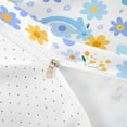 thumbnail image 3 of Meiyoeat Delicate Wildflower Letter S Twin Bedding for Girls Children, Cute Art Duvet Cover Set for Bedroom, Light Blue Yellow White,2pcs,No Comforter, 3 of 5