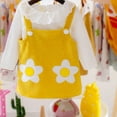 thumbnail image 6 of Puntoco Baby Girl Dress Clearance, Toddler Girls Dresses Cotton 2 Piece Outfits Long Sleeve Cute Dresses Gifts for Girls Toddler Baby Clothes Cheapest Items on Sale Yellow 2 Years(2-3 Years), 6 of 7