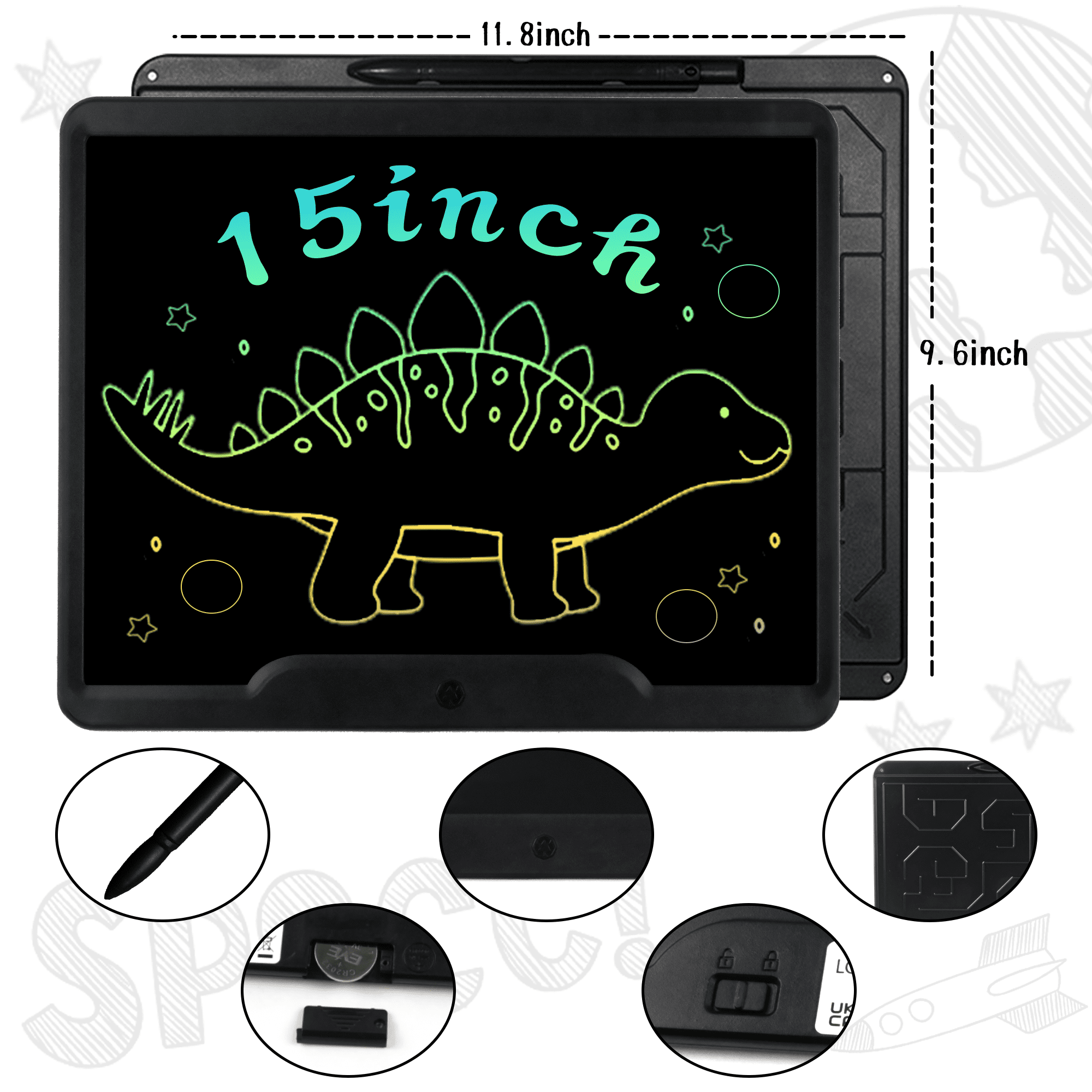 Adofi 10-inch LCD Writing Tablet for Kids,Etch a Sketch Writing Board for  Kids,Toy for 1 2 3 Year Old Boys Girls Toddlers | Birthday Gifts,Kids