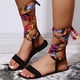 thumbnail image 1 of Sandalias con correa en el tobillo para mujer Zapatos de ocio para mujer de verano de colores mezclados a la moda Wmkox8yii  shjk2748, 1 of 1