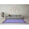 thumbnail image 3 of Ahgly Company Indoor Rectangle Checkered Blue Modern Area Rugs, 3' x 5', 3 of 4