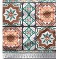 thumbnail image 1 of Soimoi polyester Crepe Fabric Floral & Mandala Patchwork Decor Fabric Printed Yard 52 Inch Wide, 1 of 1