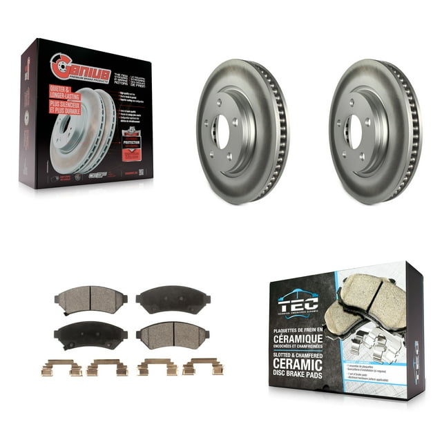 Transit Auto Front Coated Disc Brake Rotors and Ceramic Pads Kit for Car Buick Pontiac LaCrosse Grand Prix Allure Montana Chevrolet Uplander Terraza Saturn Relay KGT-100027