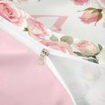 thumbnail image 4 of Catabedysis Pink Flowers ABC Print Z Bedding,Personalized Monogrammed Gifts Duvet Cover Full For Girls,Pink Reversible,3 Pieces,1 Duvet Cover and 2 Pillowcases, 4 of 6
