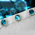 thumbnail image 3 of Manfei Game Console Curtains for Living Room, Neon Blue Gamepad Blackout Curtains for Bedroom, Modern Video Game Curtains Pack of 2 (52x84), Window Drapes Bedroom Decor, 3 of 6