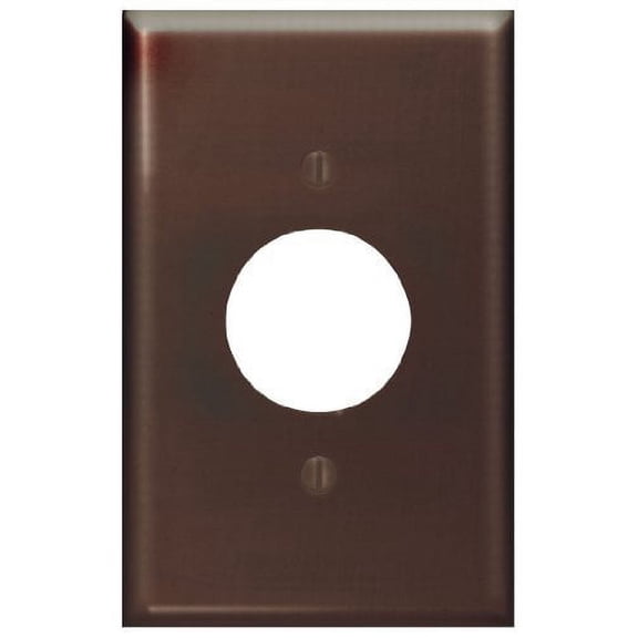 Leviton 80504 Brown Midway Single Gang 1.406" Single Receptacle Wall Plate