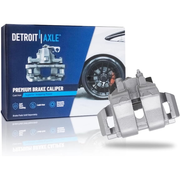Detroit Axle - Front Left Brake Caliper for 2009-2010 Ford Escape Mercury Mariner, Driver Side Disc Brake Caliper with Bracket Replacement