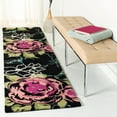 thumbnail image 3 of SAFAVIEH Wyndham Mira Floral Rose Wool Runner Rug, Black/Multi, 2'3" x 9', 3 of 10
