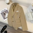 Fall 2024 new khaki short suit jacket women‘s small design sense