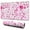 Pink Breast Cancer-2, variant on Long Mouse Pads for Desk,Pink Breast Cancer Desk Mats on Top Of Desks, Desk Mouse Pad Extra Large with 3mm Non-Slip Base and Stitched Edge for Gaming,Office,Work,Home 47.3x23.6in