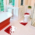 thumbnail image 4 of SDNall Rideaux de la Saint-Valentin Rideau de Douche de la Saint-Valentin Lumières Baignoire avec Rideaux Inodores, Ensemble de Salle de Bain Trois Pièces, Incluant des Crochets, 4 of 9