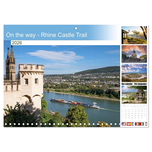 On the way - Rhine Castle Trail (Monthly Wall Calendar 2026 16.5 x 23.4 (open)), CALVENDO 14 Month Calendar