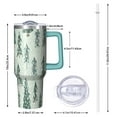 thumbnail image 2 of Light Green Christmas Tree and Snow Pattern Tumbler with Handle and Lid,40oz Double Wall Vacuum Insulated Tumbler,Cups Gift for Women and Men, 2 of 7