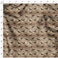 thumbnail image 4 of Soimoi Brown Poly Georgette Fabric Crow Bird Decor Fabric Printed BTY 42 Inch Wide, 4 of 6
