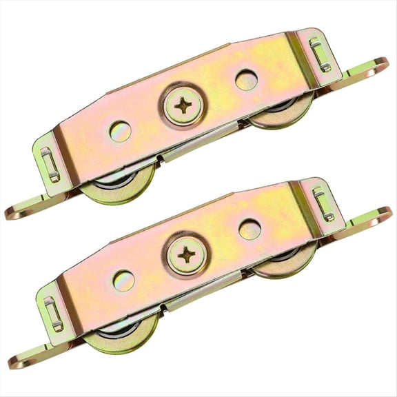 Heavy-Duty Sliding Door Rollers,1-1/4 Inch Steel Ball Bearing, Adjustable Sides,2Pcs Set Roller for Courtyard Doors