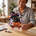 thumbnail image 6 of Halloween Christmas Diamond Art Painting Kit for Adults Acrylic Tabletop Ornament with Stand, Sparkling Resin Diamonds DIY Craft for Home Desk Shelf Decor Gift by OVFUIZ, 6 of 8