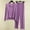 Purple, variant on Goodtrade8 2 Piece Lounge Sets for Women Sleepwear Solid Color Crew Neck Long Sleeve Casual Soft Pajamas for Women