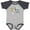 Baseball Heather and Navy, variant on Babys 1st Christmas Sloth Boys or Girls Baby Bodysuit