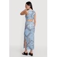 thumbnail image 3 of Women's Bandana Print Side Slit Keyhole Back Maxi Dress, 3 of 3