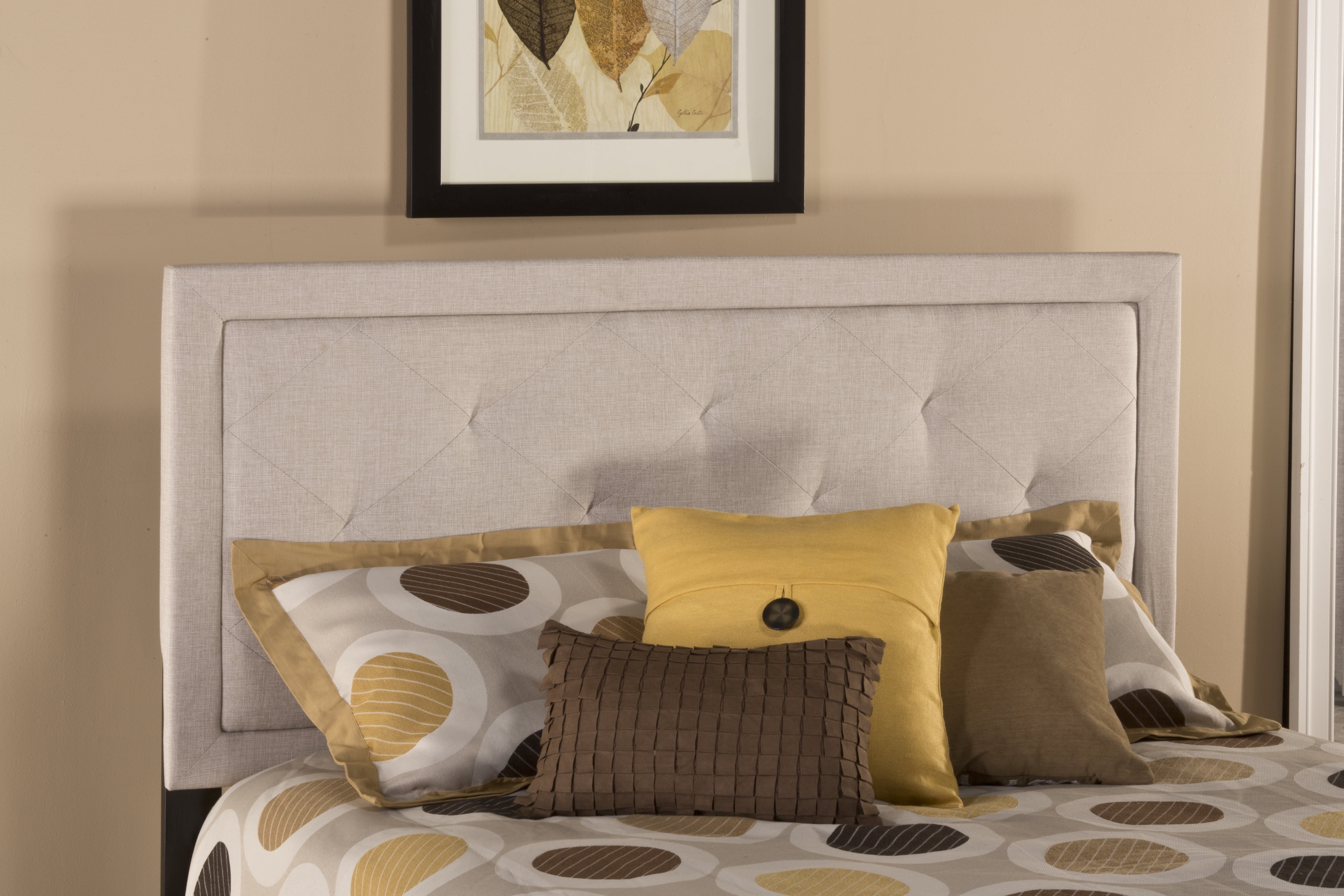 Hillsdale Furniture Becker Upholstered King Headboard, Cream Walmart