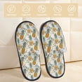 thumbnail image 2 of Bixox Men's Women's Fruit Pineapples Patterned Plush House Slippers, Memory Foam Slippers, Indoor and Outdoor Warm Plush Bedroom Shoes, Soft Flat Sole, Comfortable and Non-slip, 2 of 5