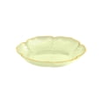 thumbnail image 2 of Clear Plastic Fruit Bowl with Gold Trim - Stackable Lotus Design Snack Tray for Coffee Table or Party Serving, 2 of 6