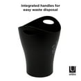 thumbnail image 5 of Umbra 2.25 gal Garbino Plastic Recycle Open Top Office Trash Can, Black, 5 of 11