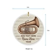 thumbnail image 5 of Tuba Musical Instrument Christmas Ornament Xmas Tree, Tuba Musician Christmas Ornament Gifts for Instrument Player, Custom Name Text Year & Tubarist Christmas Ornament 2025, 5 of 5