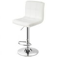 thumbnail image 4 of Home Square 46" PU Leather and Steel Armless Bar Stool in White - Set of 2, 4 of 11