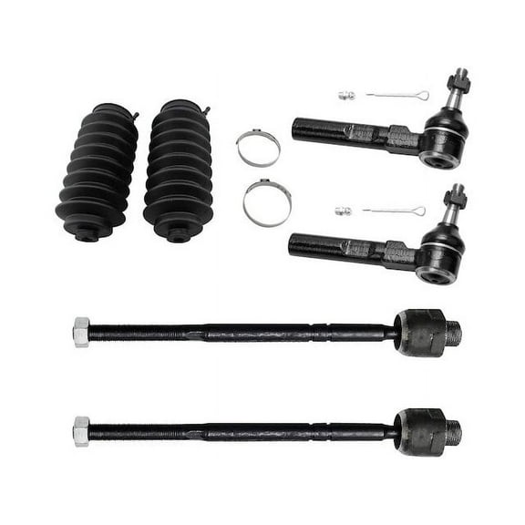 Front Inner and Outer Tie Rod End Set - 6 Piece - Compatible with 1999 - 2006 Chevy Silverado 1500 2WD 2000 2001 2002 2003 2004 2005