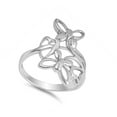 thumbnail image 4 of Filigree Butterfly Flower Heart Ring .925 Sterling Silver Band Jewelry Female Male Unisex Size 10, 4 of 4