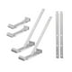thumbnail image 3 of Juego de soportes de aluminio para canalones de 5" con fijación sin alero, clip de fijación resistente con tornillos, drenaje de alero resistente, 3 of 8