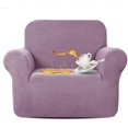 thumbnail image 1 of Housse de Chaise Extensible, Housses de Canapé Hydrofuges, Anti-Chien, Chat, Animal de Compagnie, Housses de Sofa et de Chaise, Protecteurs (Chaise, Violet Pâle), 1 of 7