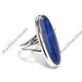 thumbnail image 4 of Blue Kyanite Gemstone Ring 925 Sterling Silver Statement Boho Rings Gift Jewelry, 4 of 5