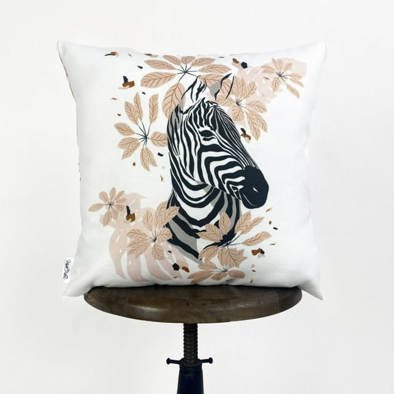 Zebra Face | Zebra Decor | Zebra Print | Leaves | Decorative Pillows | Mom Gift | Home decor | Room Decor | Bedroom Decor | Throw Pillows