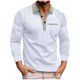 thumbnail image 2 of pstuiky camisas de manga larga para hombre, Camisa deportiva de manga larga con cuello vuelto y botones para hombre Tops de hombre xl, 2 of 6