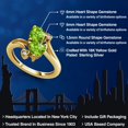 thumbnail image 2 of Gem Stone King 10K Yellow Gold. Green Peridot Ring for Women (1.69 Cttw, Heart Shape 6MM, Gemstone Birthstone, Size 8), 2 of 3