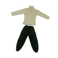thumbnail image 4 of Suéter de cuello alto hecho a mano con estilo, accesorios y ropa para hombre a escala 1:6 Beige, 4 of 9
