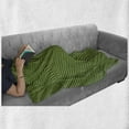 thumbnail image 5 of Star Soft Flannel Fleece Blanket, Repetitive Bicolour Pattern with Modern Abstract Classic Symmetric Shape, Cozy Plush for Indoor and Outdoor Use, 60" x 80", Green and Pastel Yellow, by Ambesonne, 5 of 5