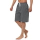 thumbnail image 5 of Pantalones cortos de verano para hombres INSPIRE CHIC para el Día del Padre, con cordón elástico en la cintura, sólidos, para la playa y la natación, 34 gris, 5 of 6