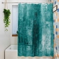 thumbnail image 3 of Teal Waterproof Shower Curtain, Large 72"x78" Washable Polyester Fabric Shower Curtains for Bathroom, Retro Oil Painting Modern Abstract Art Aesthetics Decorative Bathtub Curtain Sets with Hooks, 3 of 9