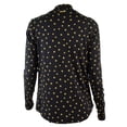 thumbnail image 2 of Women's Draped Pyramid-Stud Print Blouse Top (X-Small, New Navy), 2 of 4